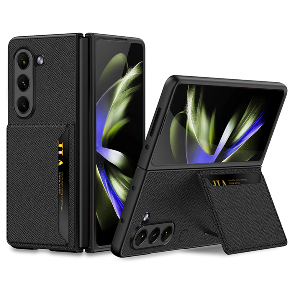 GKK Til Samsung Galaxy Z Fold5 5G PU Læder PC Telefon Case Kortholder Kickstand Ultratyndt cover GKK Til Samsung Galaxy Z Fold5 5G PU Læder PC Telefon Case Kortholder Kickstand Ultratyndt cover